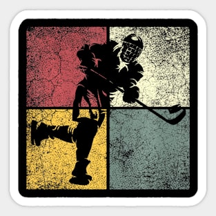 Hockey Distressed Men Boys Sticker